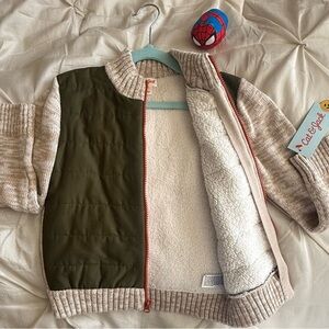 Cat & Jack Beige and White Sherpa Jacket